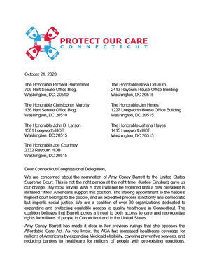 Letter on SCOTUS nominee